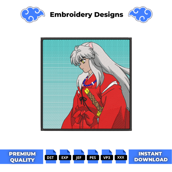 Inuyasha V2 Embroidery Design