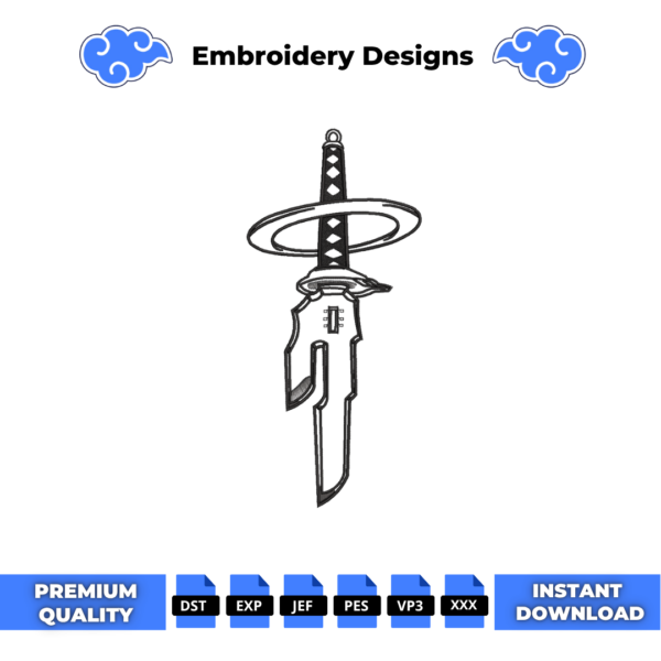 Inverted Spear of Heaven Toji Embroidery Design