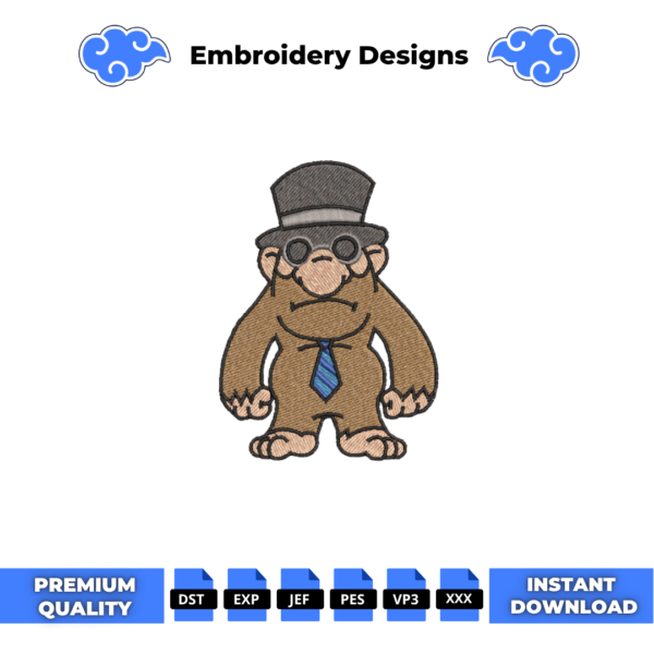 Matteo Brainrot Embroidery Design