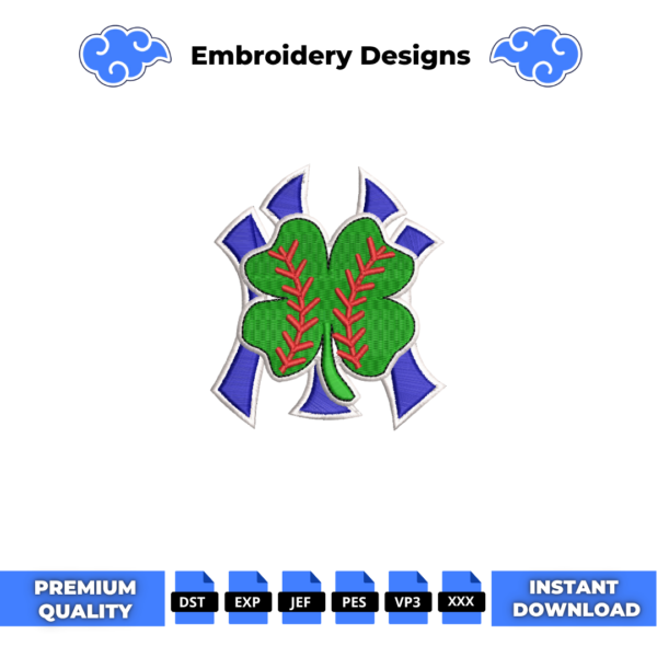 NY Clover Embroidery Design