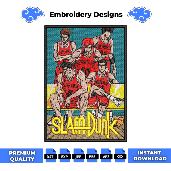 Slam Dunk Embroidery Design