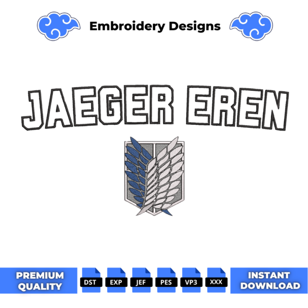 Jaeger Eren College Embroidery Design