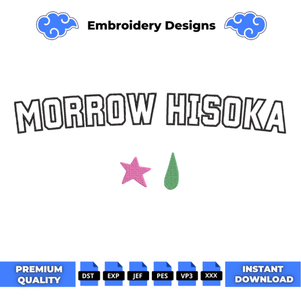 Morrow Hisoka College Embroidery Design