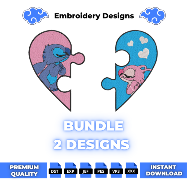 Bundle Stitch and Angel Puzzle Embroidery Designs