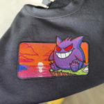 Gengar Sunset Embroidery Design - Image 7