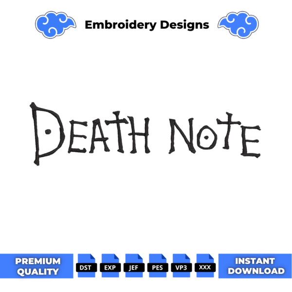 Death Note Logo Embroidery Design